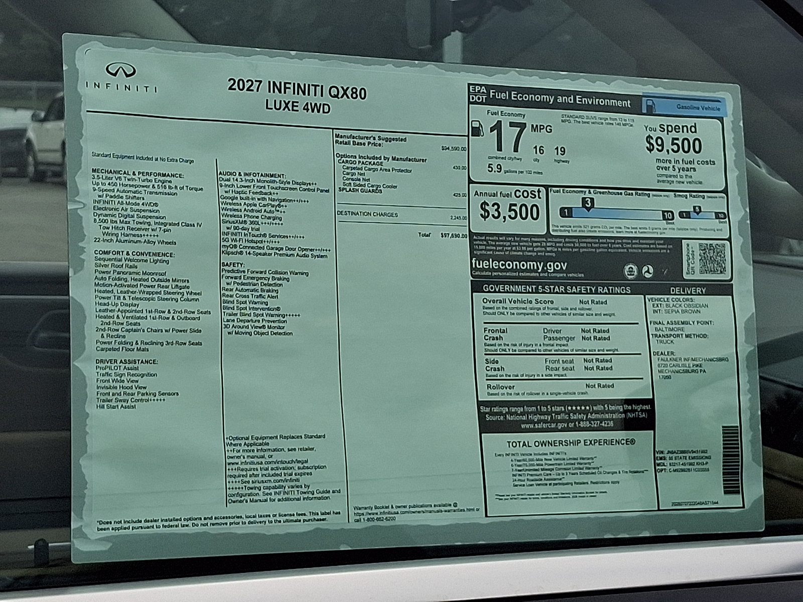 New 2027 INFINITI QX80 Luxe w/ Cargo Package AWD/4WD image 18