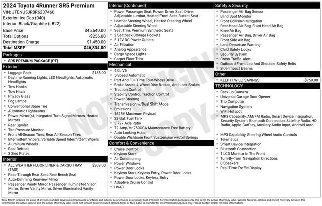 Certified 2024 Toyota 4Runner SR5 Premium AWD/4WD image 35