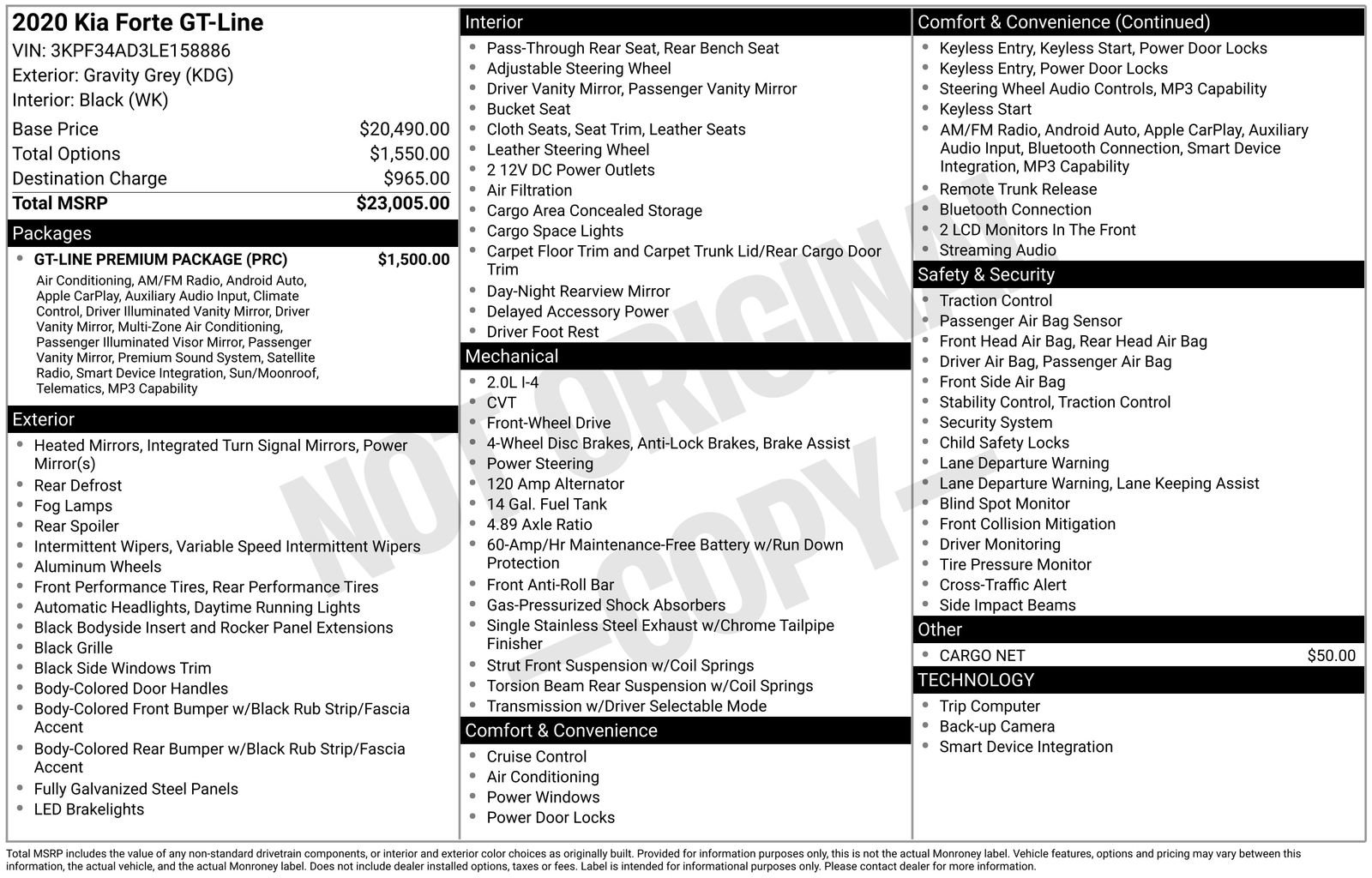 Used 2020 Kia Forte GT-Line w/ GT-Line Premium Package image 6