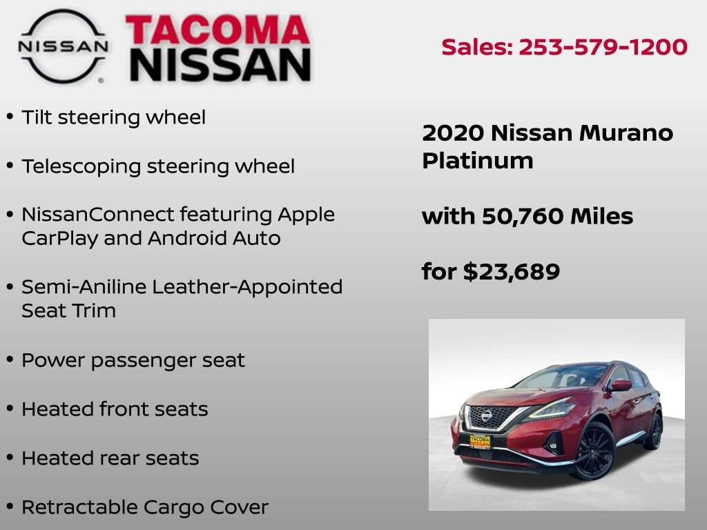 Used 2020 Nissan Murano Platinum w/ Cargo Package image 37