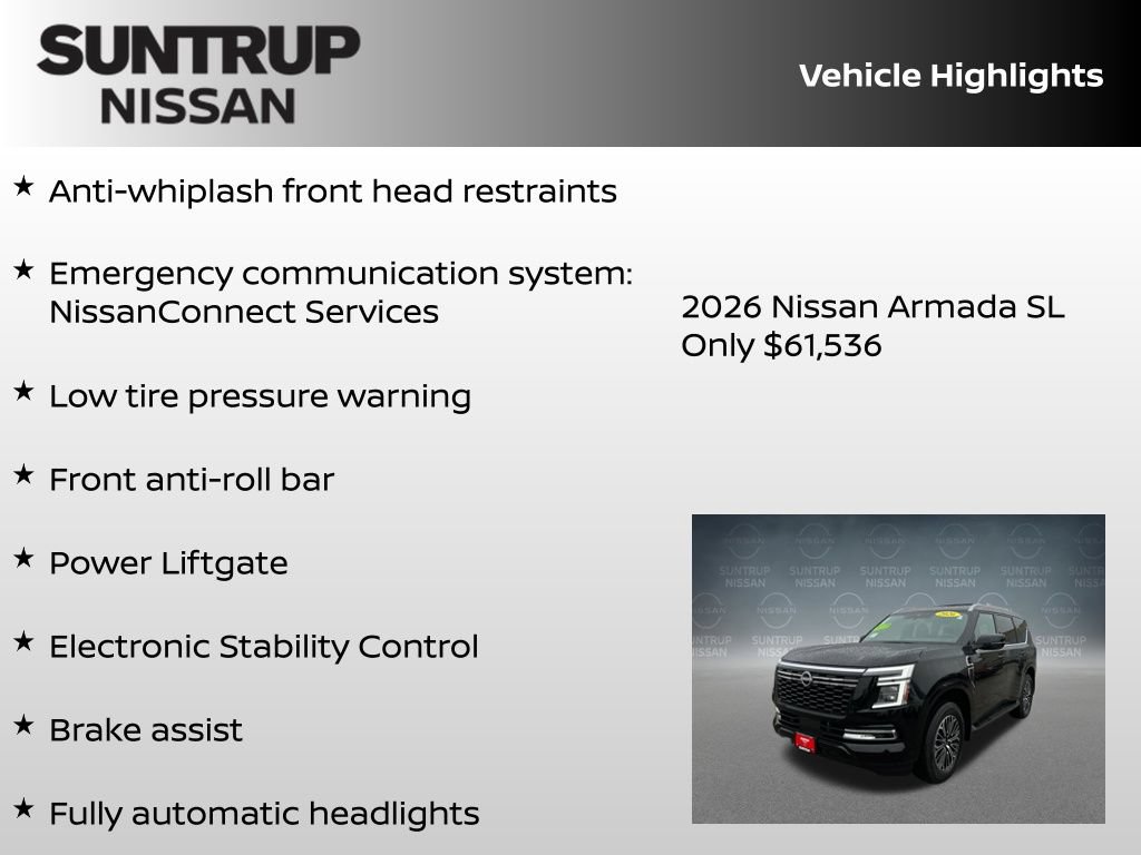 New 2026 Nissan Armada SL w/ Captain's Chari Seat Package AWD/4WD image 23