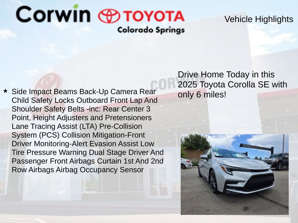 Used 2025 Toyota Corolla SE image 7