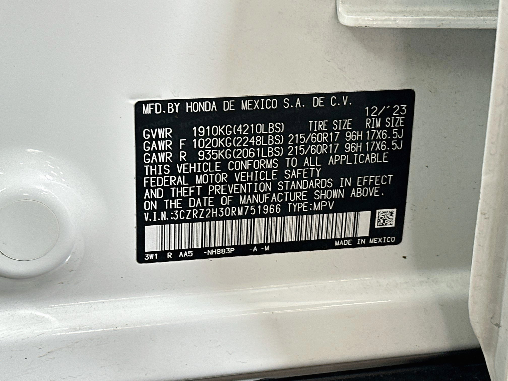 Used 2024 Honda HR-V LX image 29
