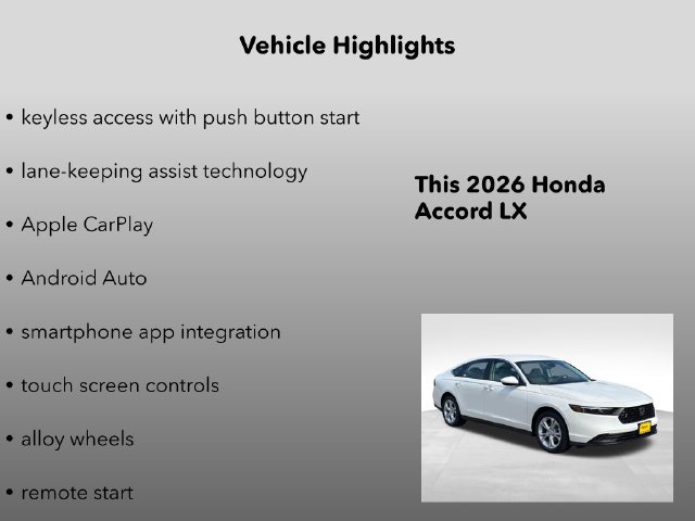 New 2026 Honda Accord LX image 10