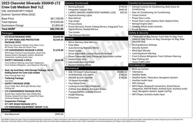 Used 2023 Chevrolet Silverado 3500 LTZ w/ LTZ Plus Package AWD/4WD image 42