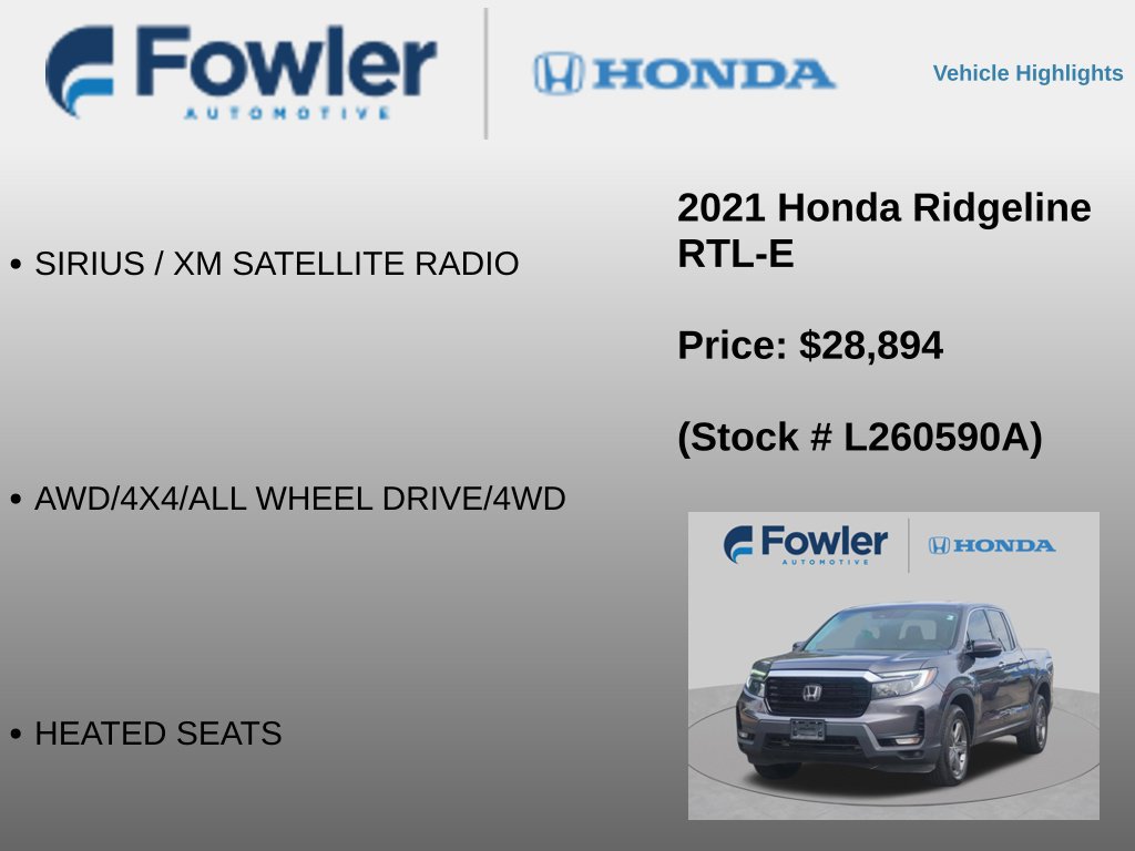 Used 2021 Honda Ridgeline RTL-E image 16