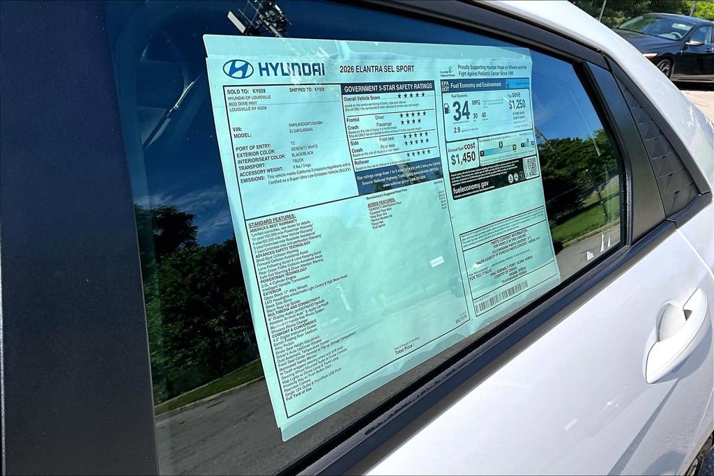 New 2026 Hyundai Elantra Sport FWD image 16