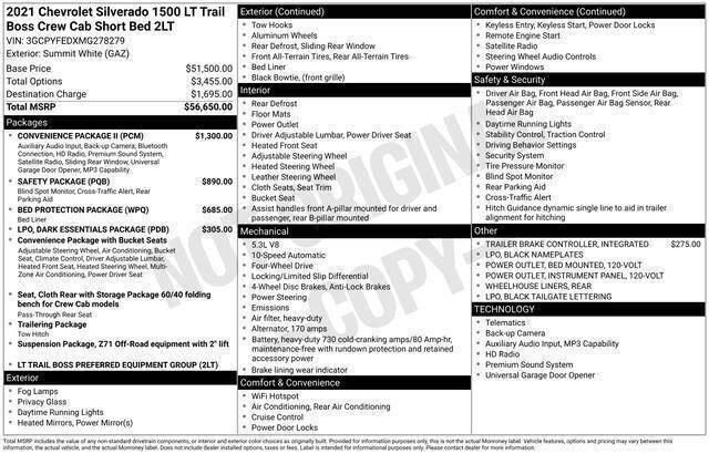Used 2021 Chevrolet Silverado 1500 LT Trail Boss w/ Convenience Package II image 13
