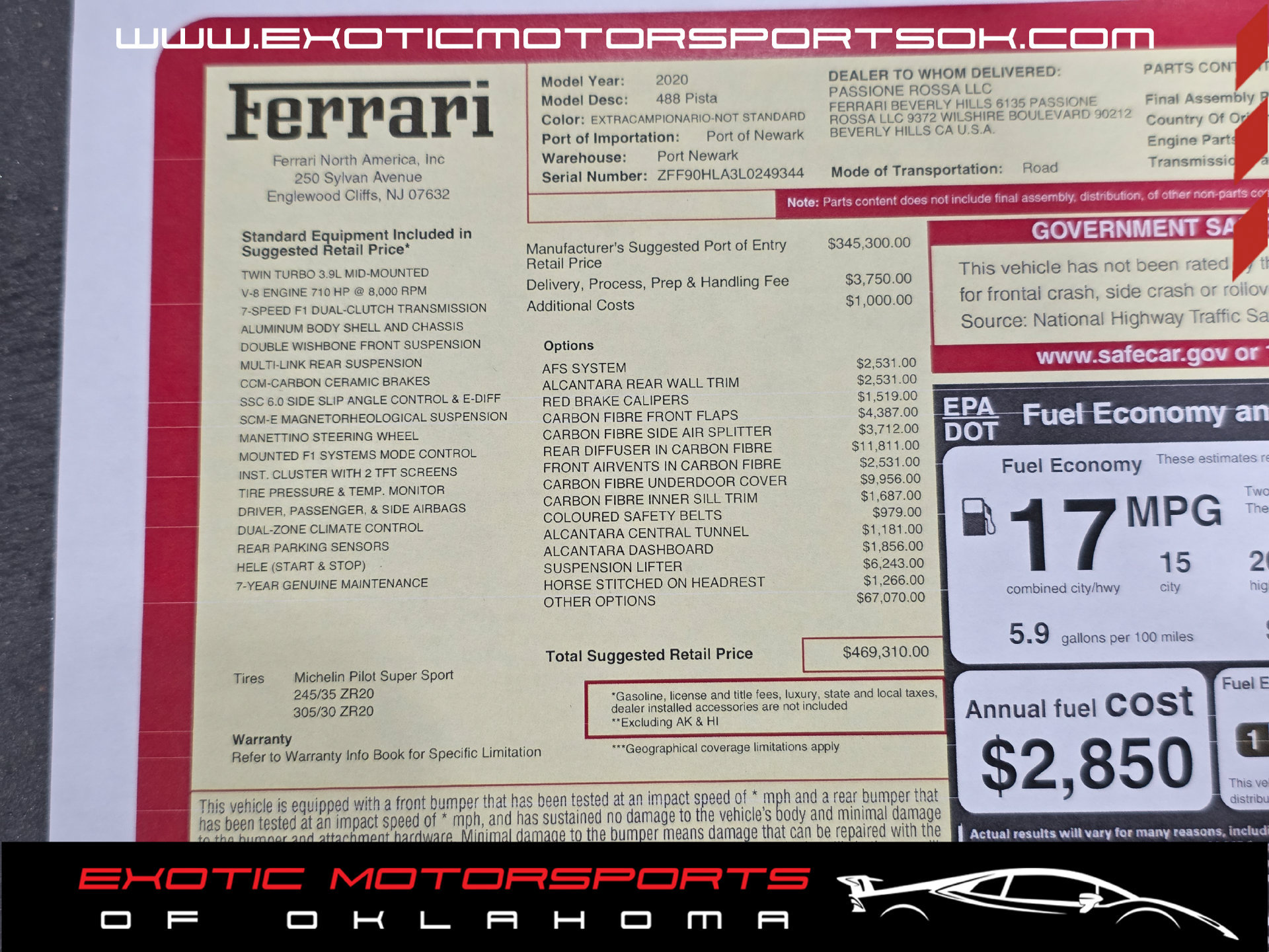 Used 2020 Ferrari 488 Pista Coupe RWD image 81