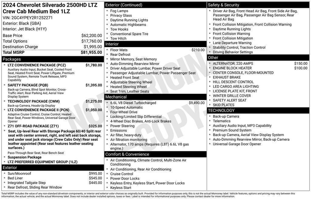 Used 2024 Chevrolet Silverado 2500 LTZ w/ LTZ Convenience Package AWD/4WD image 51