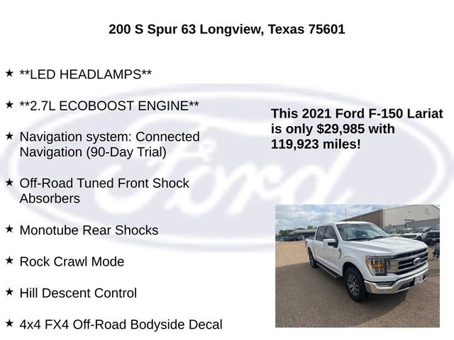 Used 2021 Ford F150 Lariat w/ FX4 Off-Road Package image 20