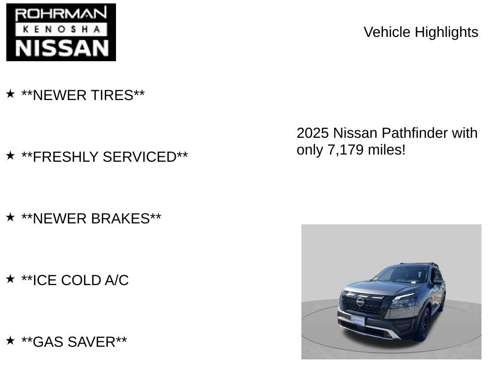 Used 2025 Nissan Pathfinder Rock Creek AWD/4WD image 7