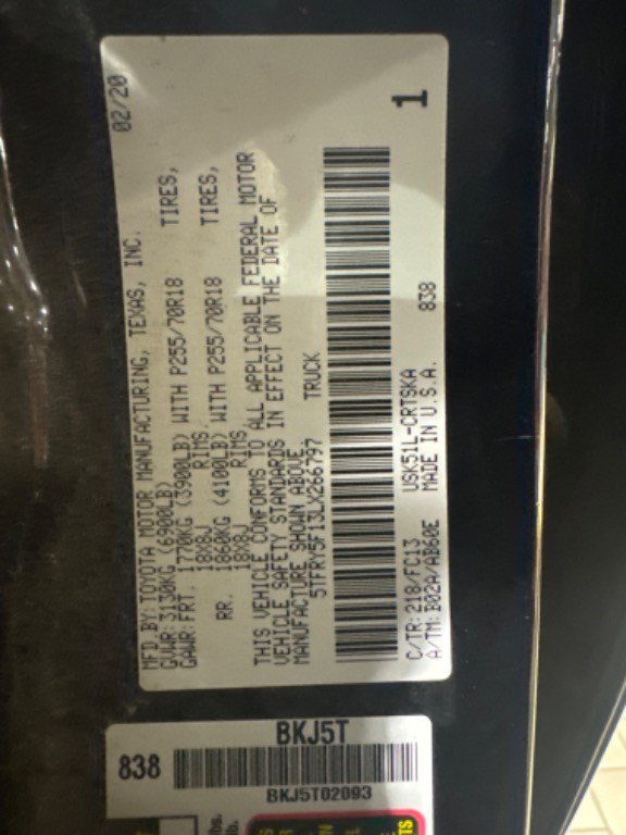 Used 2020 Toyota Tundra SR5 w/ SR5 Upgrade Package RWD image 40