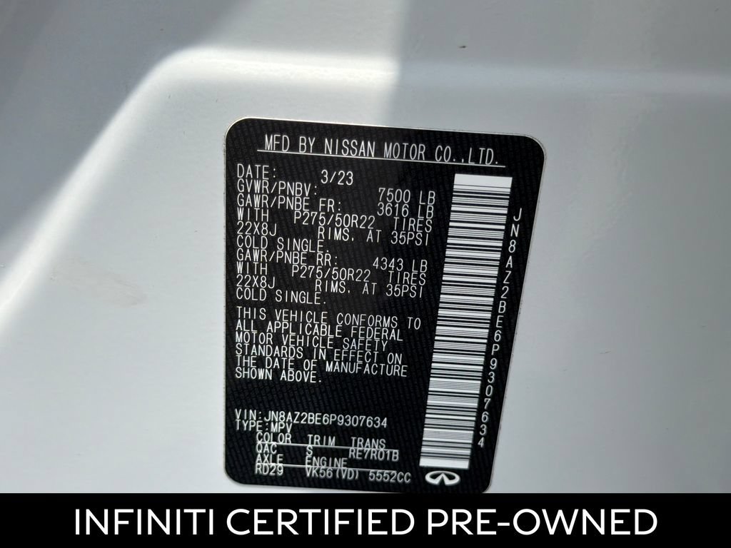 Certified 2023 INFINITI QX80 Sensory w/ Cargo Package AWD/4WD image 28