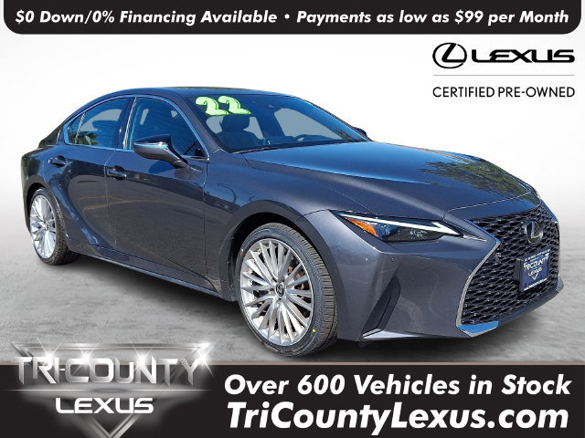 Certified 2022 Lexus IS 300 AWD w/ Premium Package