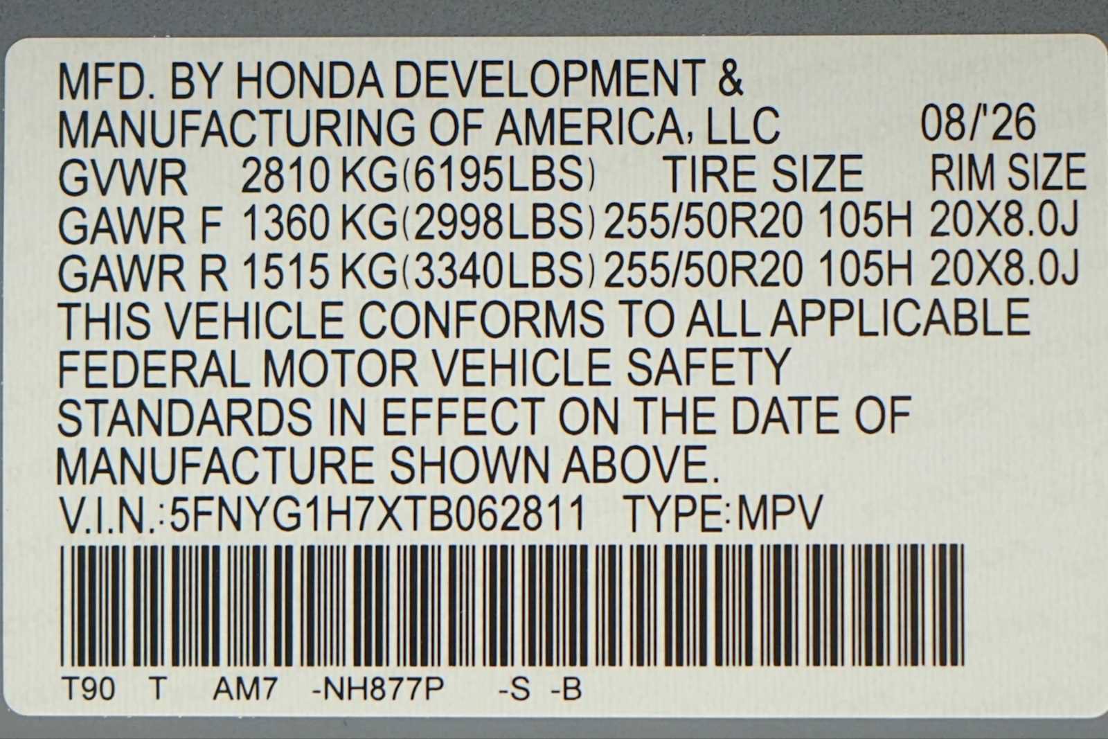 New 2026 Honda Pilot Touring image 21