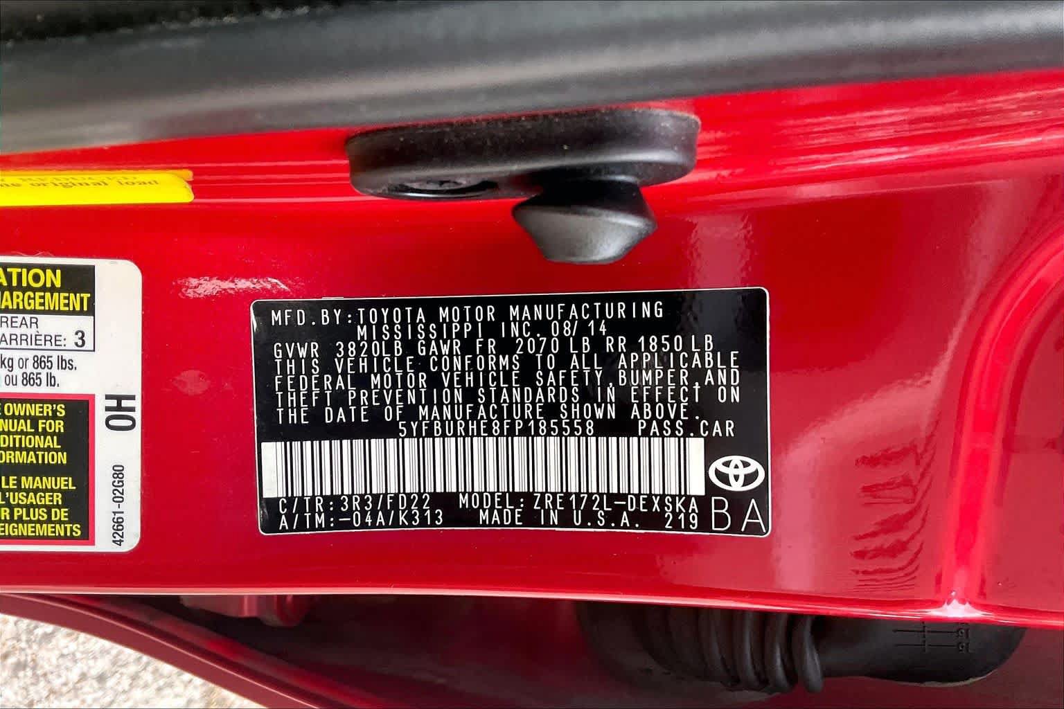 Used 2015 Toyota Corolla S w/ Driver Convenience Package FWD image 34