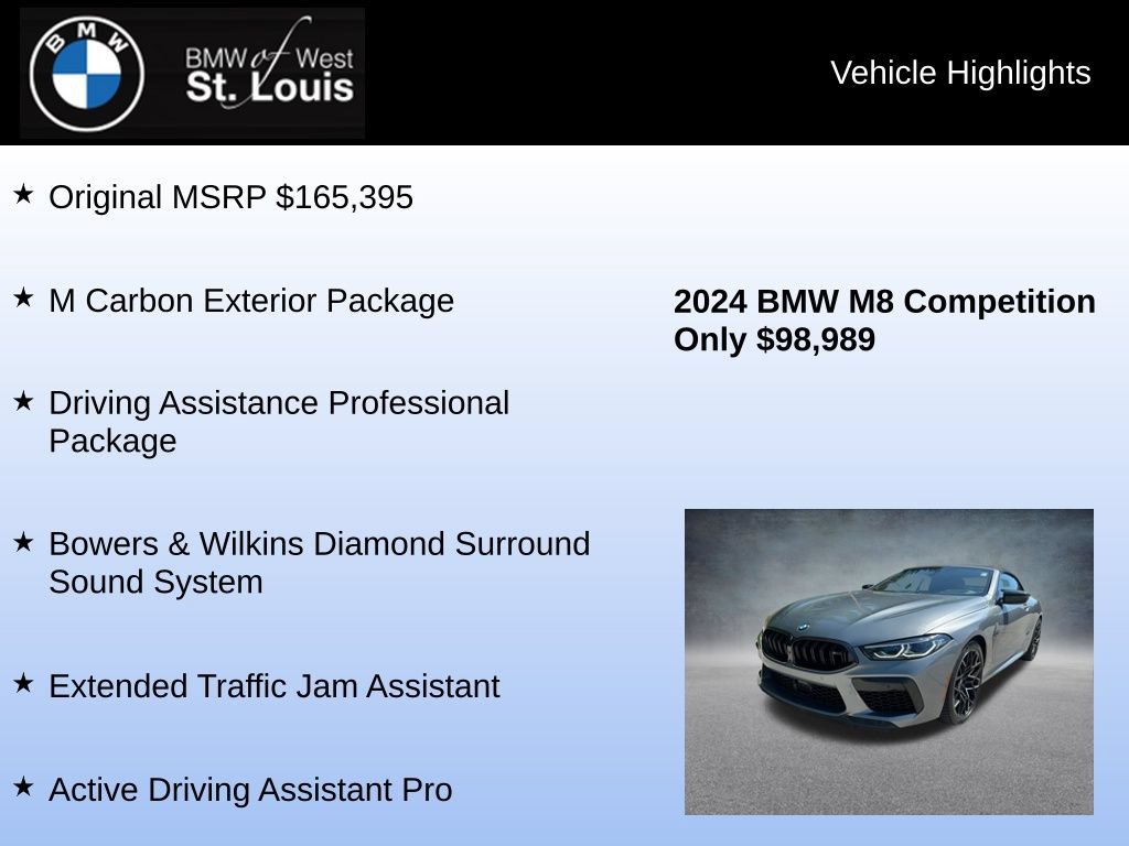 Used 2024 BMW M8 Competition w/ M Carbon Exterior Package AWD/4WD image 8