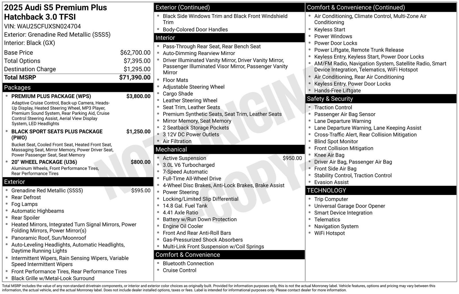 Certified 2025 Audi S5 Premium Plus w/ Premium Plus Package AWD/4WD image 55