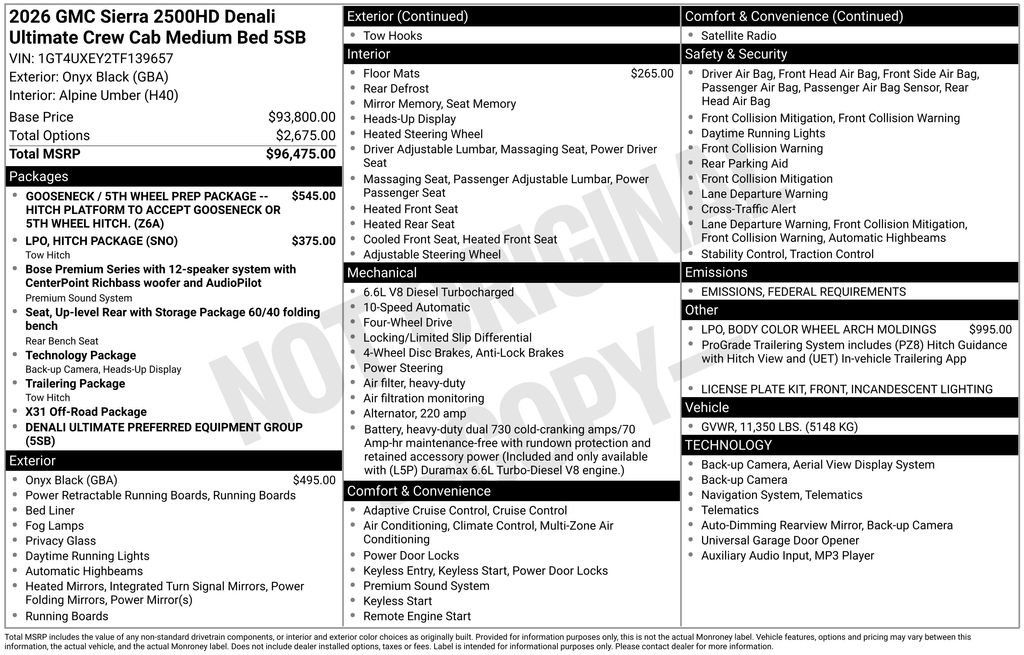 New 2026 GMC Sierra 2500 Denali Ultimate image 6