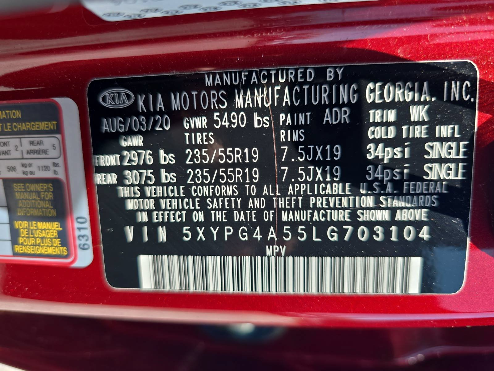 Used 2020 Kia Sorento S FWD image 34