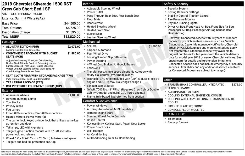 Used 2019 Chevrolet Silverado 1500 RST w/ All-Star Edition image 6