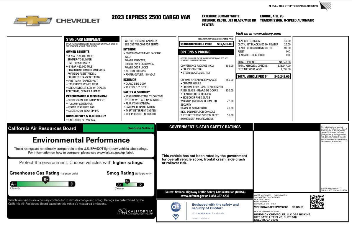 Used 2023 Chevrolet Express 2500 w/ Driver Convenience Package image 17