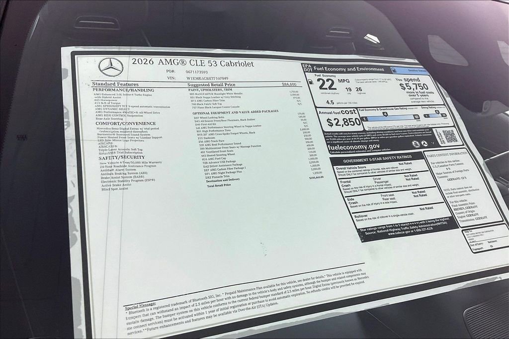 New 2026 Mercedes-Benz CLE 53 AMG 4MATIC Cabriolet image 13