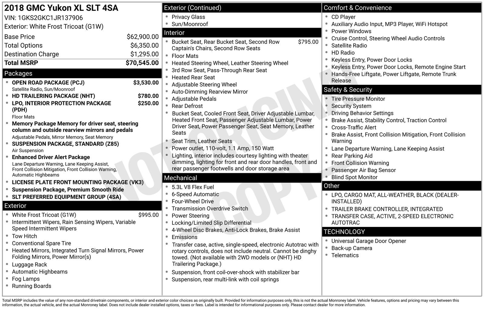 Used 2018 GMC Yukon XL SLT w/ Open Road Package image 2