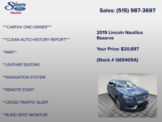 Used 2019 Lincoln Nautilus Reserve AWD/4WD image 16