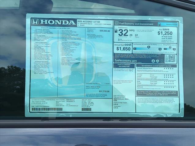 New 2025 Honda Accord SE image 22