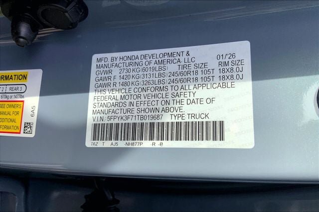 New 2026 Honda Ridgeline TrailSport+ image 21