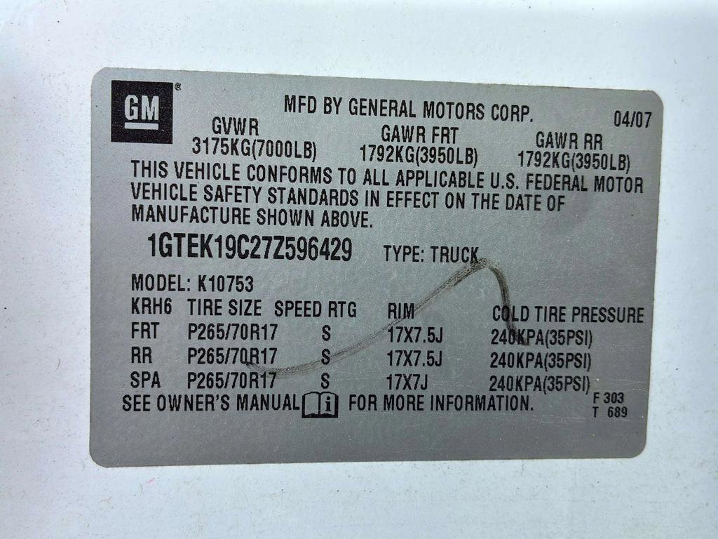 Used 2007 GMC Sierra 1500 W/T w/ Work Truck Preferred Package image 19