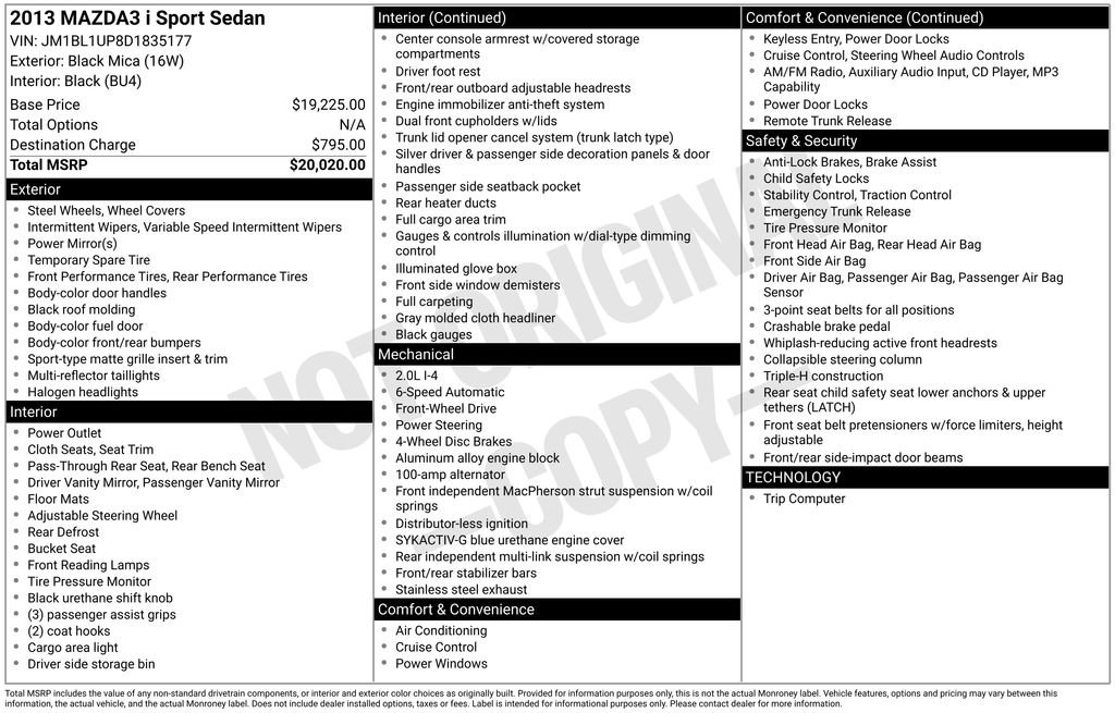 Used 2013 MAZDA MAZDA3 i Sport image 25