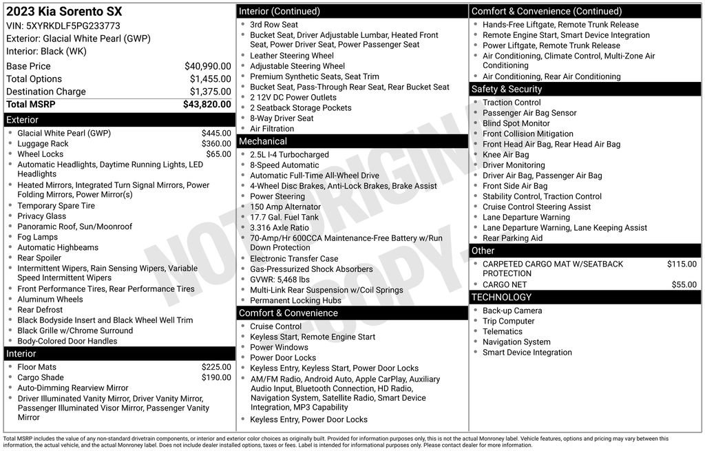 Certified 2023 Kia Sorento SX AWD/4WD image 38