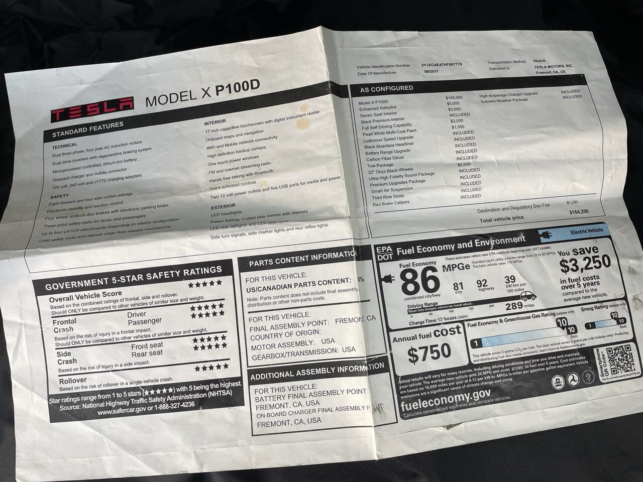 Used 2017 Tesla Model X P100D image 13