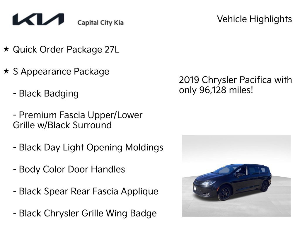 Used 2019 Chrysler Pacifica Touring-L w/ S Appearance Package FWD image 7