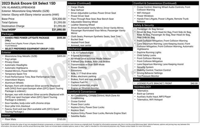 Certified 2023 Buick Encore GX Select AWD/4WD image 6