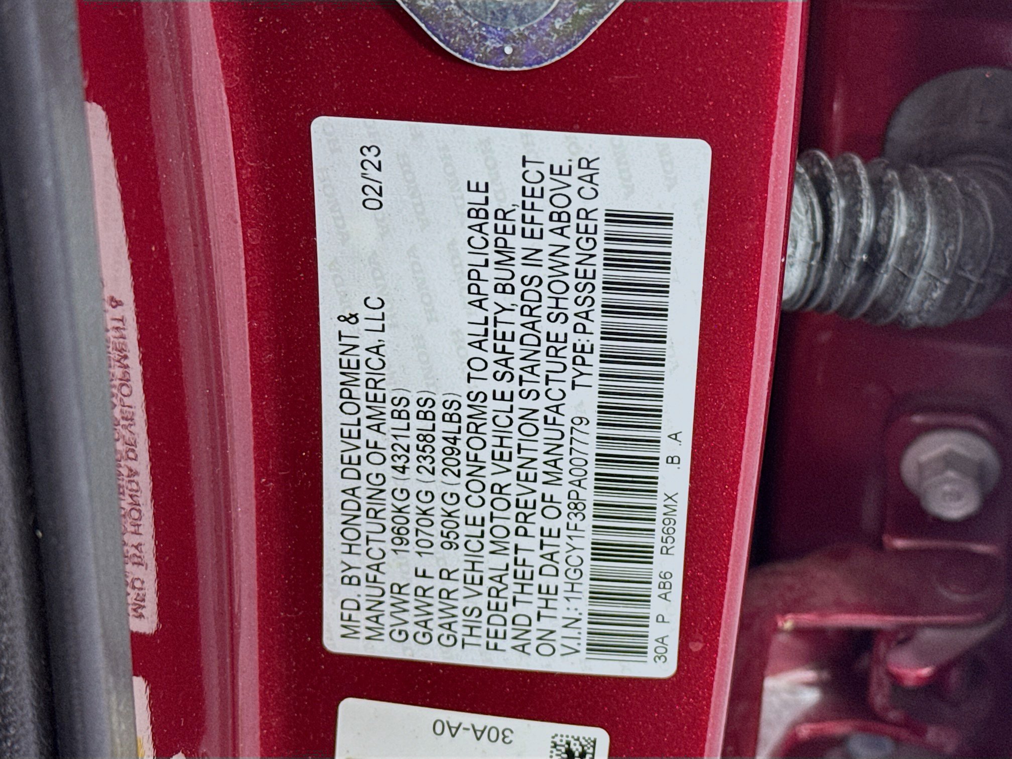 Certified 2023 Honda Accord EX image 31