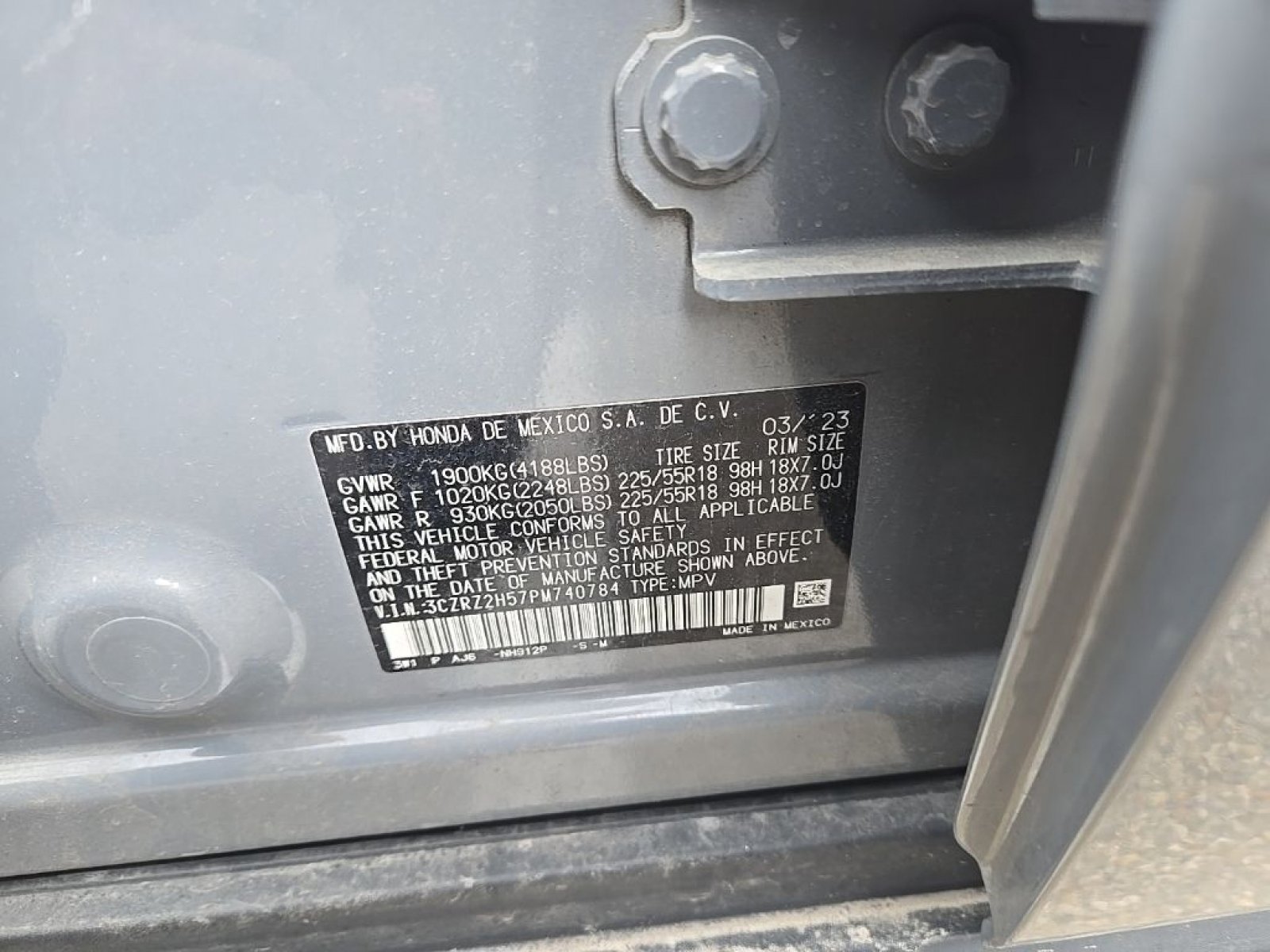 Certified 2023 Honda HR-V Sport image 34