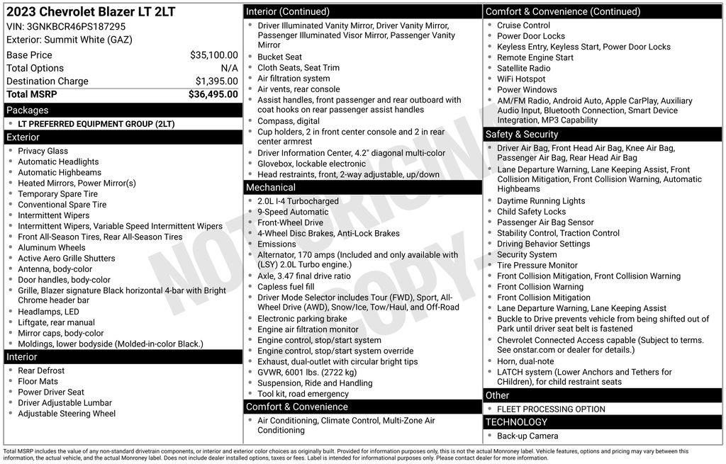 Certified 2023 Chevrolet Blazer LT FWD image 2