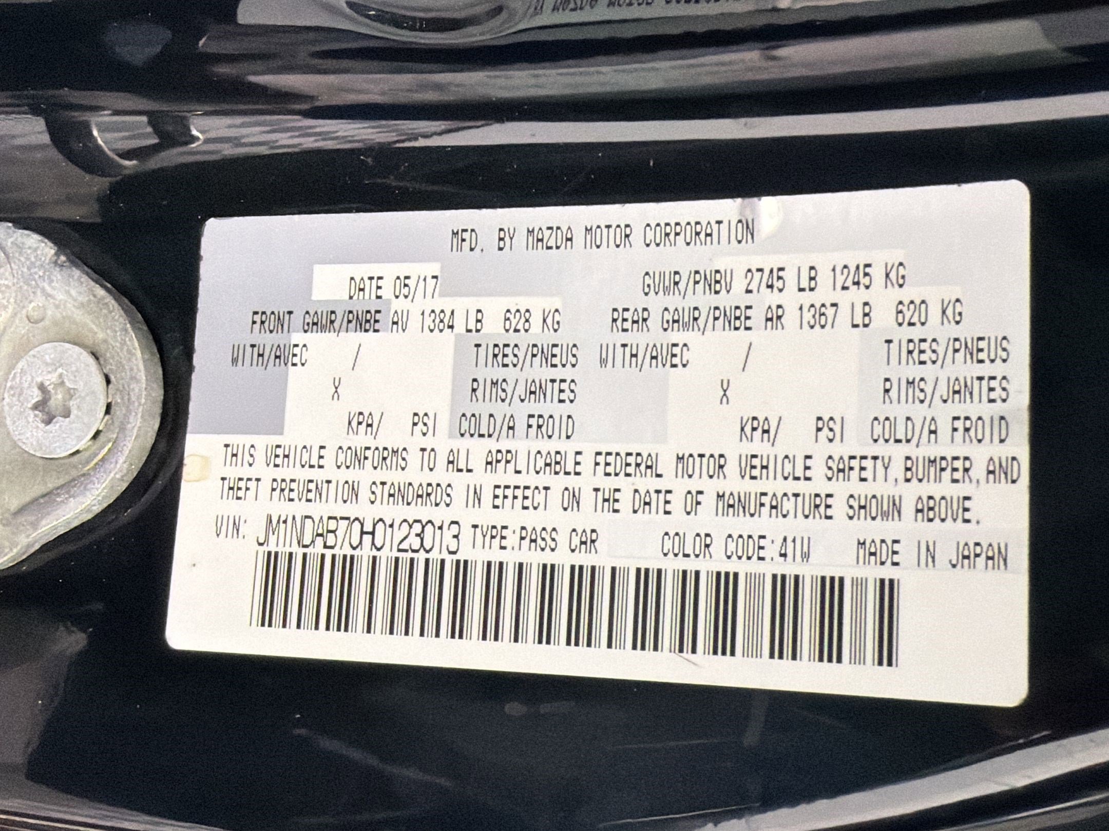 Used 2017 MAZDA MX-5 Miata Sport RWD image 18