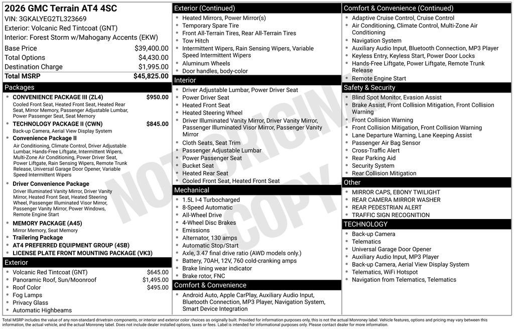 New 2026 GMC Terrain AT4 w/ Convenience Package III image 5