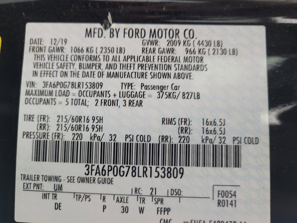 Used 2020 Ford Fusion S FWD image 33