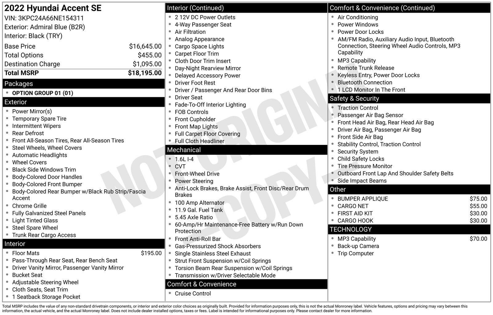 Used 2022 Hyundai Accent SE image 6