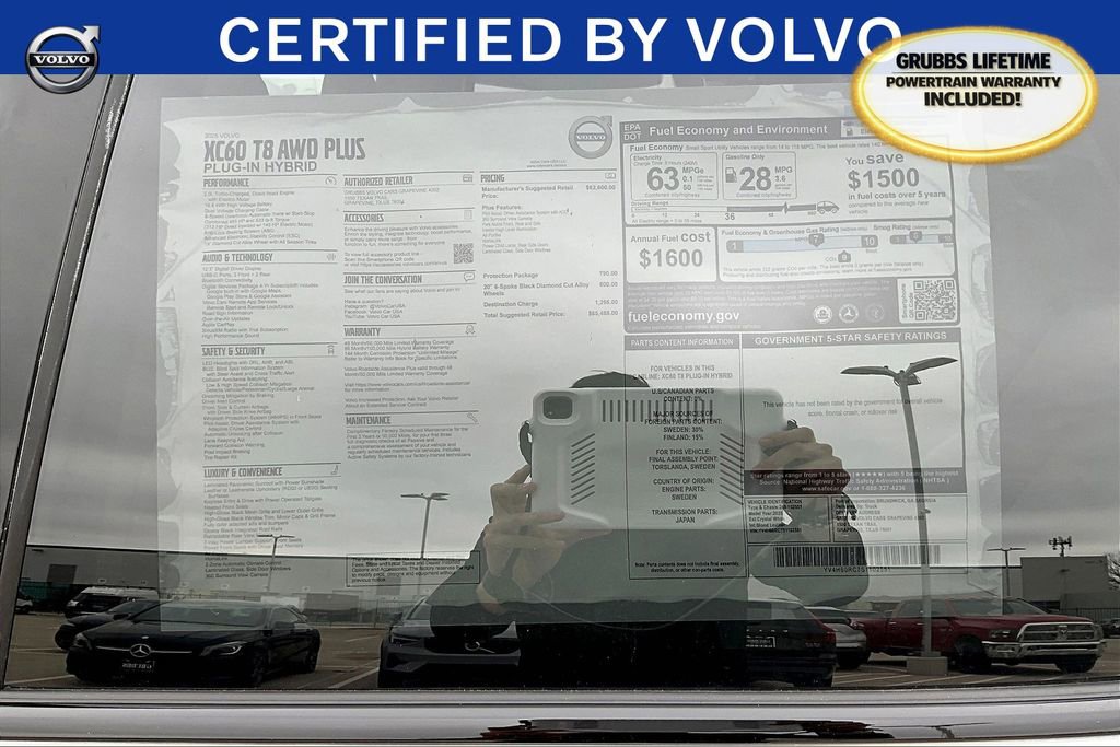 Used 2025 Volvo XC60 T8 Plus w/ Protection Package Premier image 26