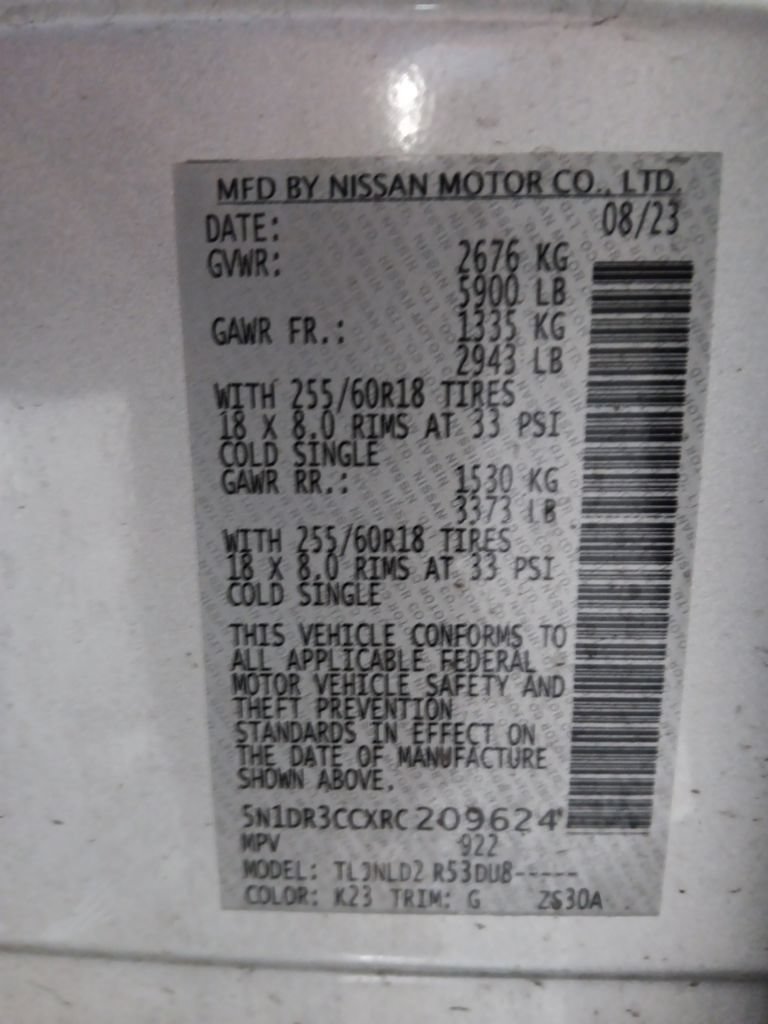 Used 2024 Nissan Pathfinder SL AWD/4WD image 3