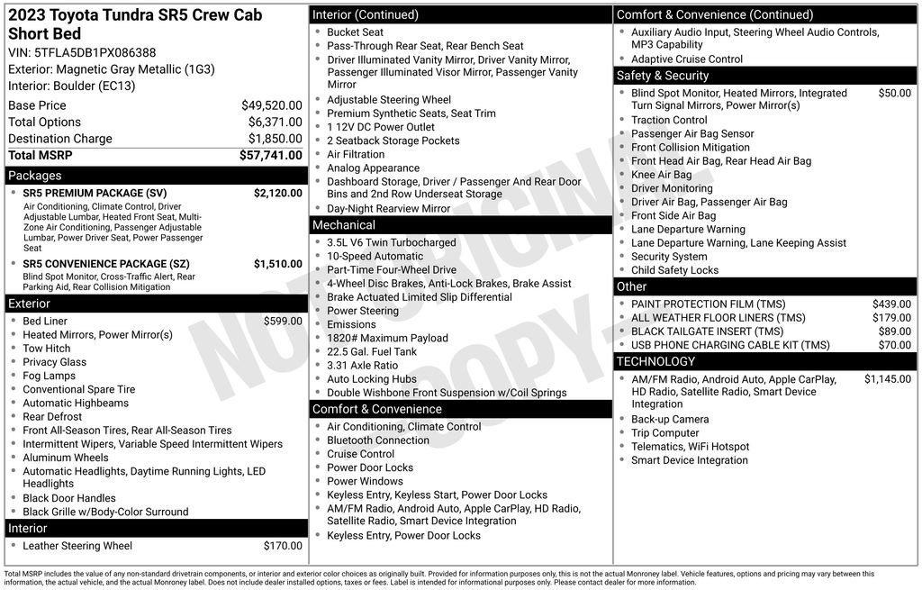 Used 2023 Toyota Tundra SR5 w/ SR5 Premium Package AWD/4WD image 27