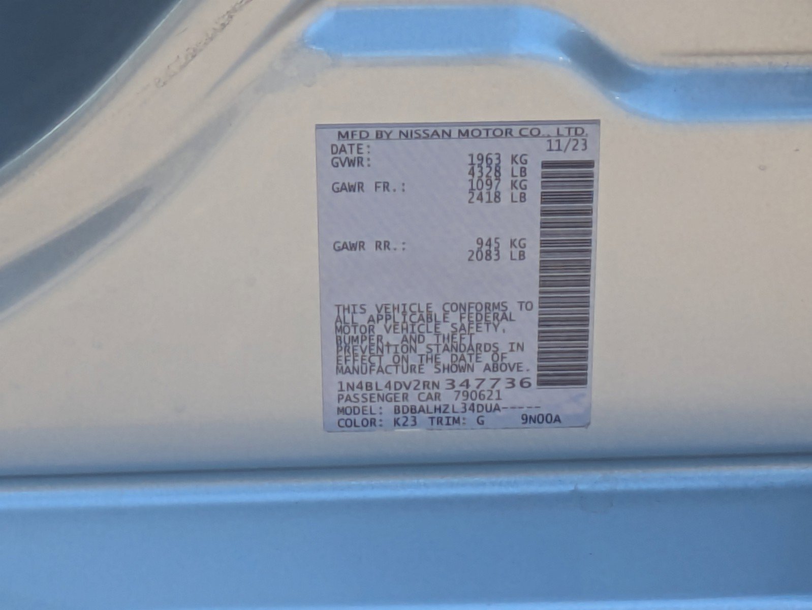 Used 2024 Nissan Altima 2.5 SV FWD image 31