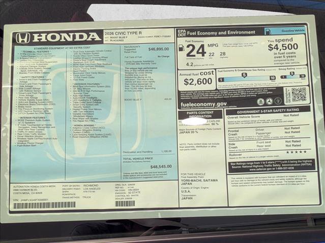 New 2026 Honda Civic Type R image 18